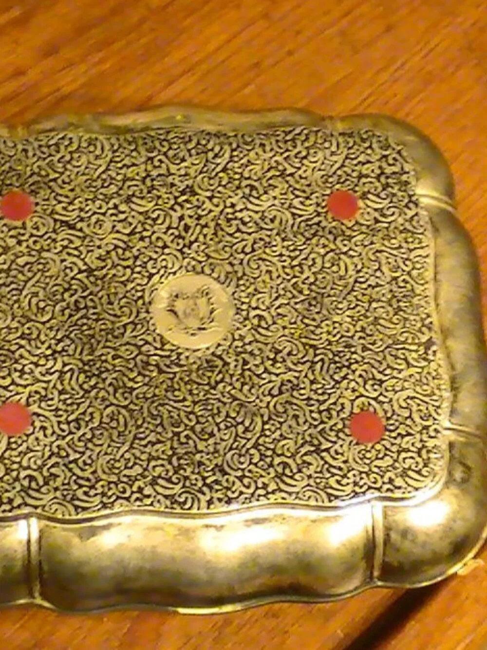 Vintage Silver Plated Hinged Jewelry Box  Ornate